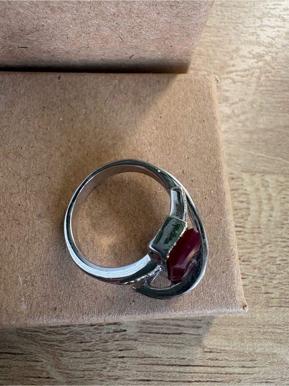 Red Crystal & Rhinestone Statement Ring - Picture 4 of 5